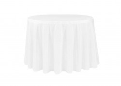 120 Round Tablecloth White